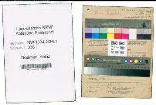 Entnazifizierung Heinz Doernen , geb. 19.01.1901 (Dentist)