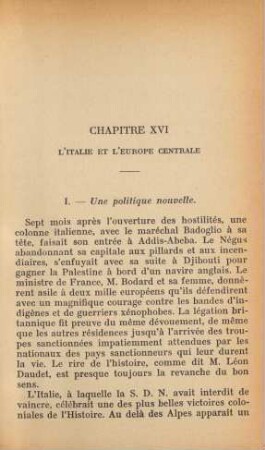 Chapitre XVI L'Italie Et L'Europe Centrale