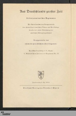 5. Westf. Infanterie-Regiment Nr. 53 im Weltkrieg 1914 - 1918 : nach den amtlichen Kriegstagebüchern und nach persönlichen Aufzeichnungen unter Mitwirkung mehrerer Kameraden bearbeitet und zusammengestellt