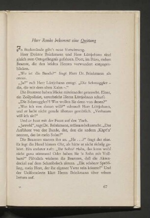 Herr Ronke bekommt eine Quittung