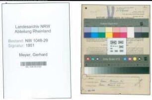Entnazifizierung Gerhard Meyer , geb. 29.12.1906 (Beamter)
