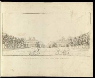 Abbildung 23. Perspectivische Ansicht des Leipziger Thores von der aeusseren Seite.