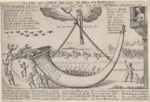 In Elsas jetz erschalt das Horn, zu stillen aller Pfaffen zorn./ Wer die Evangelische will vertreiben und plagen Die muß man zur letz wohl schmieren und in ein horn jagen.