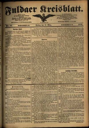 Ausgabe vom Freitag, den 16. März 1906.