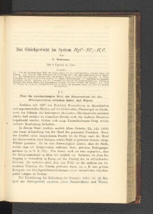 Das Gleichgewicht im System HgO-SO3-H2O.