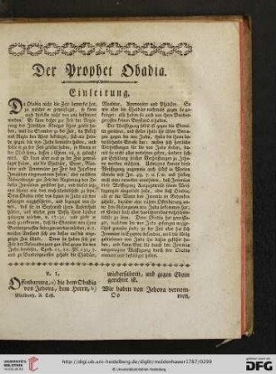 Der Prophet Obadia