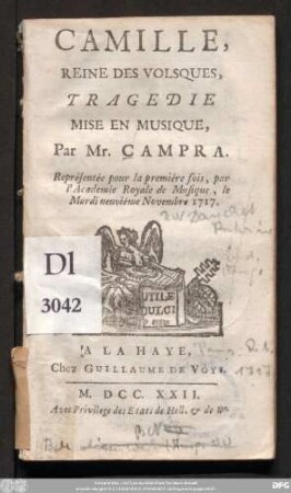 Camille, Reine Des Volsques : Tragedie