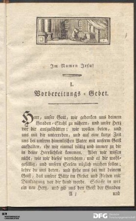 I. Vorbereitungs-Gebet.