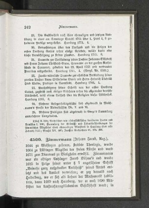 4560. Zimmermann (Johann Jacob, Mag.).