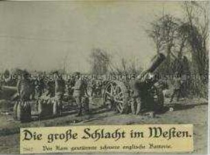 Soldaten mit Geschütz bei Ham (Somme)