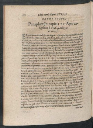 Caput XXXVII. Paraphrasin capitis 21. Apocalypseos a vers. 9. usque ad ver. 17