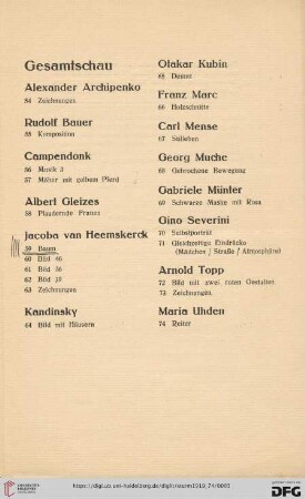 Gesamtschau (Nr. 54-74)
