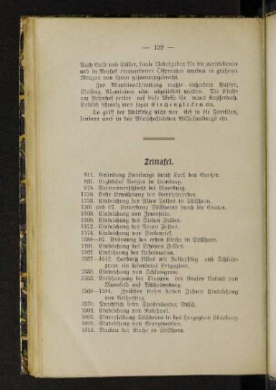 Zeittafel.