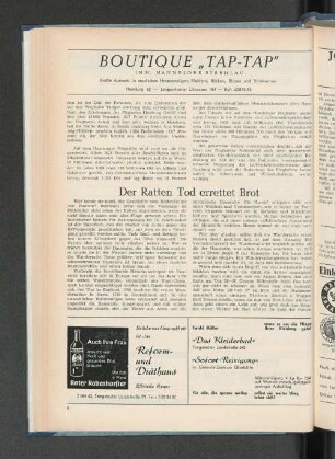 Der Ratten Tod errettet Brot