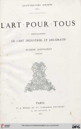 14: L' art pour tous: encyclopédie de l'art industriel et décoratif