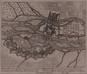 Plan der Befestigung von Breisach, 1:21 500, Kupferstich, um 1710