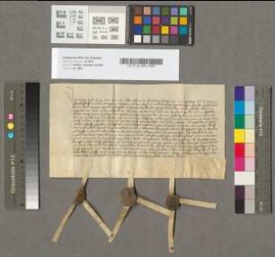 Revers des Knappen Cracht Stecke über empfangene Belehnung mit einem Zehnten zu Heven. Mitsiegler: Bernd von Hurde, Heinrich von Kendenich.
