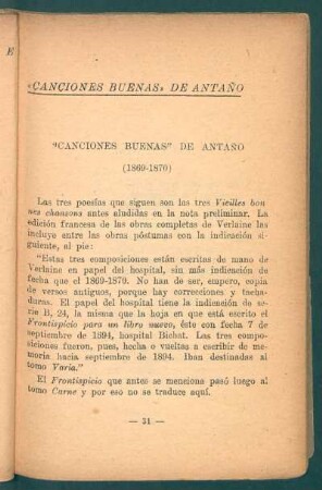 "Canciones buenas" de Antaño