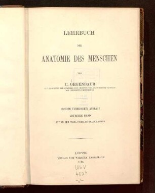 2: Lehrbuch der Anatomie des Menschen