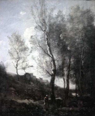Landschaft mit Pappeln