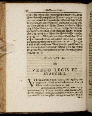 Caput II. De Verbo Legis Et Evangelii.