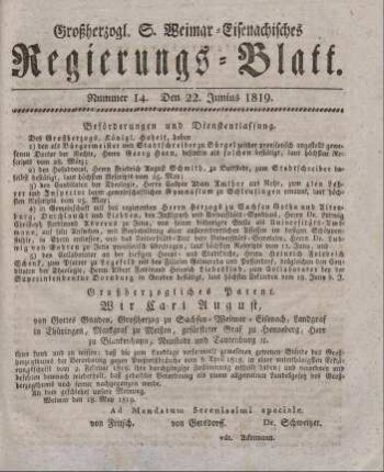 Nr. 14 : 22. Junius 1819