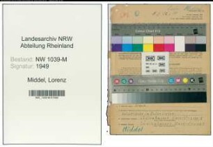 Entnazifizierung Lorenz Middel , geb. 11.09.1889 ()