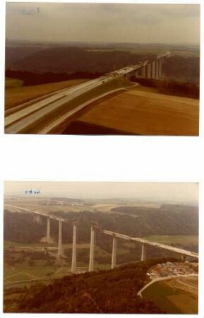 Kochertalbrücke, km 679,942 - 681,070 Gebaut Oktober 1976 - 15.Oktober 1979. Freivorbau