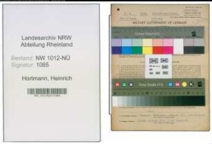 Entnazifizierung Heinrich Hortmann , geb. 05.03.1906 (Landwirt)