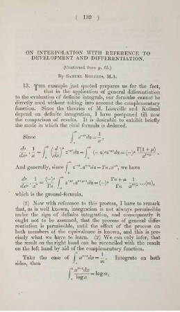On interpolation with reference to development and differentiation.