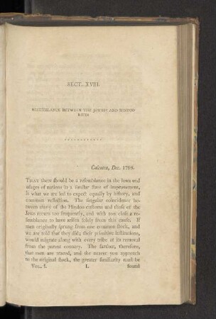 Sect. XVIII. Resemblance between the Jewish and Hindoo Rites