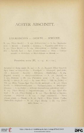 Achter Abschnitt, Liturgisches – Gebete – Sprüche, sūkta 761-791