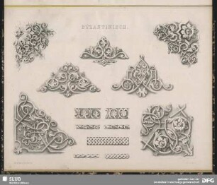 byzantinische Ornamente zu Zimmer-Decorationen
