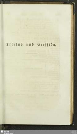Troilus und Cressida