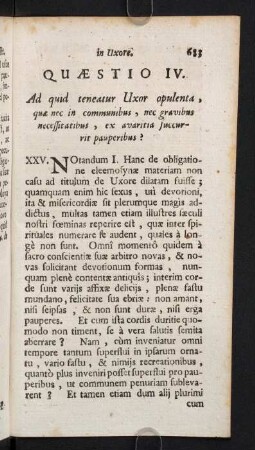 683-718, Quaestio IV. Ad quid teneatur Uxor opulenta, quea nec in communibus...