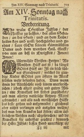 Am XIV. Sonntag nach Trinitatis.