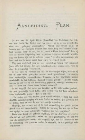 Aanleiding. Plan