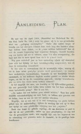 Aanleiding. Plan