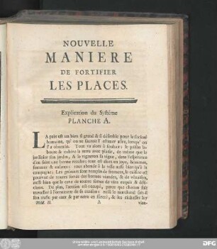 Nouvelle Maniere De Fortifier Les Places.