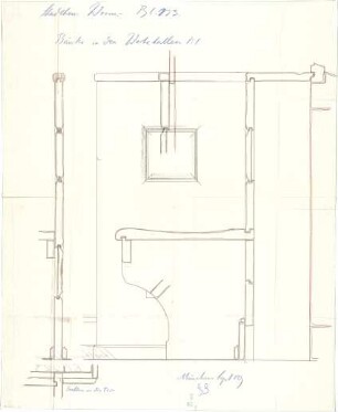 Fischer, Theodor; Worms; Cornelianum - Bänke in den Wartehallen (Schnitte)