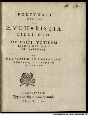 De Eucharistia : libri duo