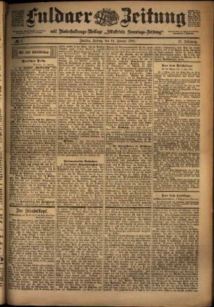 Ausgabe vom Freitag, den 12. Januar 1900.