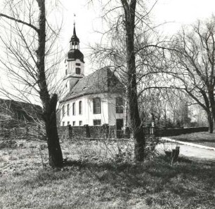 Hainichen-Trages. Dorfkirche (1733/1739). Ansicht von Südwesten