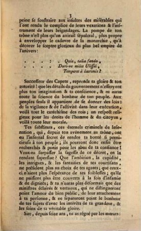 Un Petit Mot A Louis XVI. Sur Les Crimes De Ses Vertus Et l'insuffisance, pour le bonheur de son Peuple, de la pureté de ses voeux & de la rectitude de ses intentions