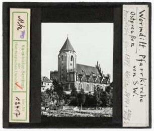 Wormditt: Stadtkirche von Südwesten