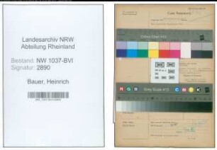 Entnazifizierung Heinrich Bauer , geb. 01.08.1905 (Fleischbeschauer)