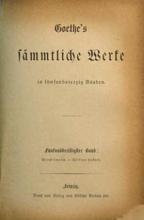 Goethe's sämmtliche Werke : in fünfundvierzig Bänden, 35