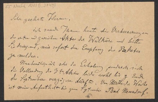 Brief an B. Schott's Söhne : 04.08.1913