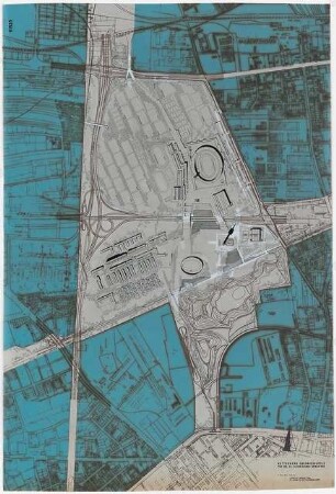 Wettbewerb für die 20. Olympischen Spiele 1972, München-Oberwiesenfeld: Lageplan, 1:2500