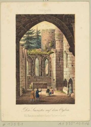 Die Sakristei in der Klosterkirchenruine auf dem Oybin im Zittauer Gebirge
